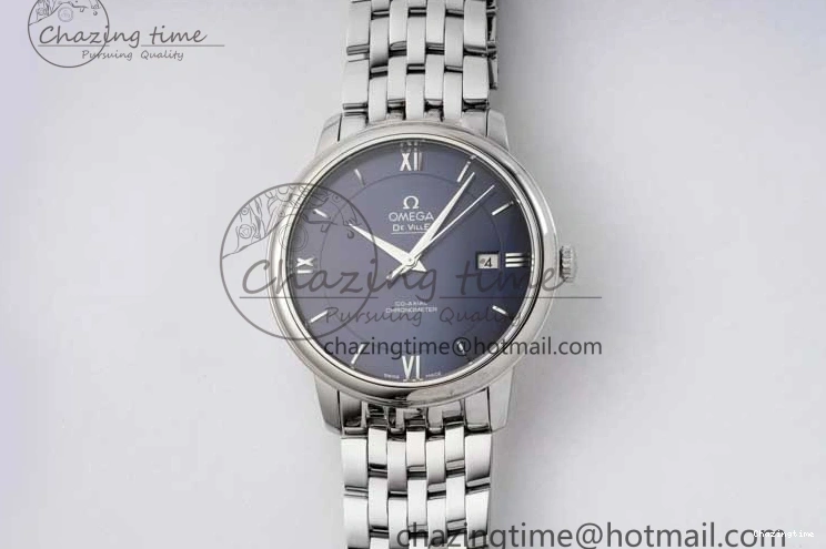 0524 De Ville SS DIWF 1:1 Best Edition Deep Blue Dial SS Markers on SS Bracelet MIYOTA Thermal 7849